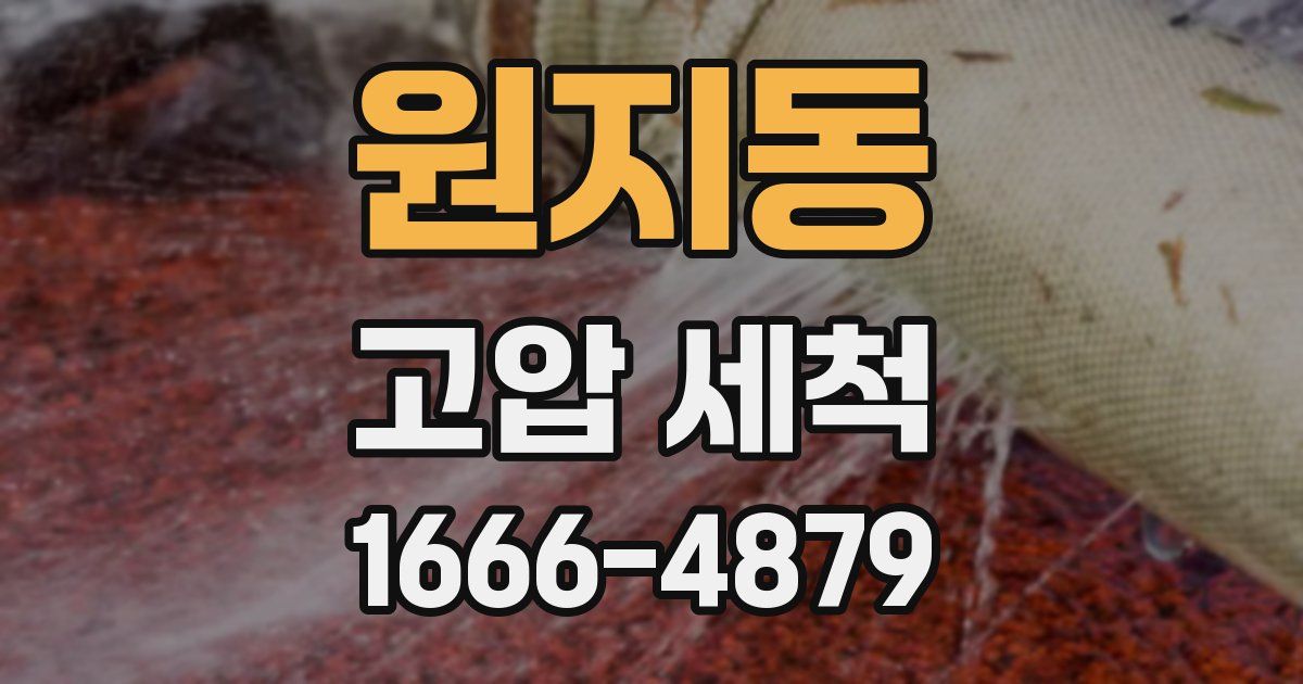 원지동 고압 세척