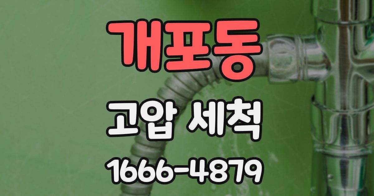 개포동 고압 세척