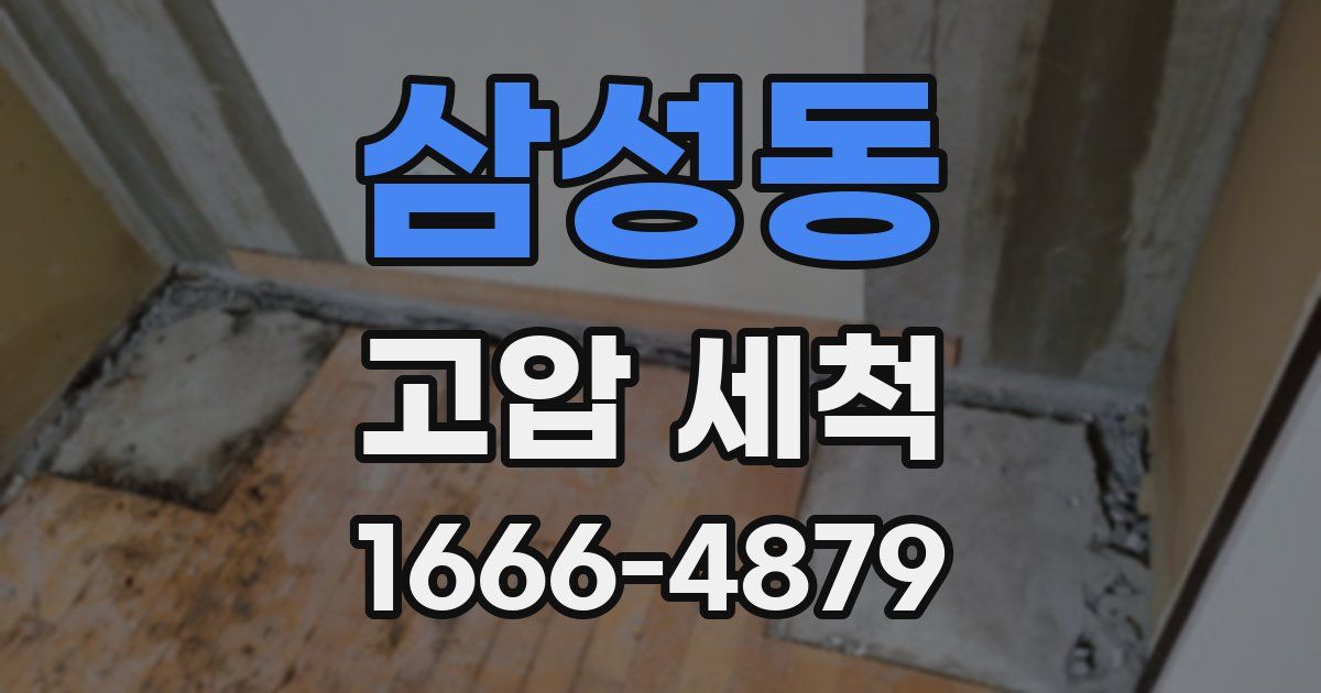삼성동 고압 세척