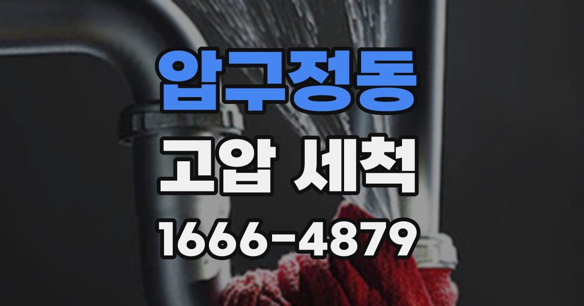 압구정동 고압 세척