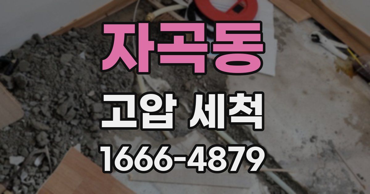 자곡동 고압 세척