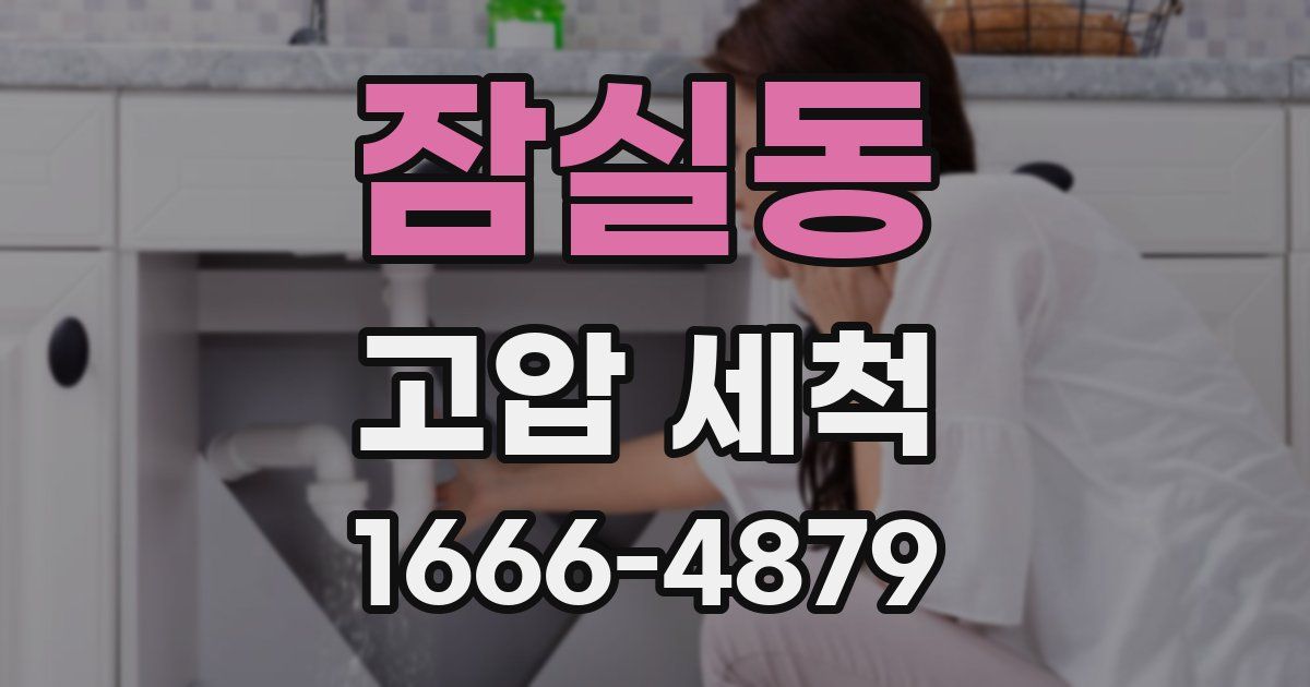 잠실동 고압 세척
