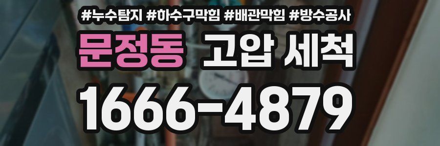 문정동 고압 세척