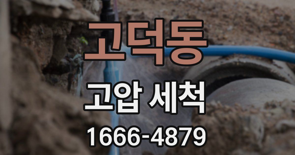 고덕동 고압 세척