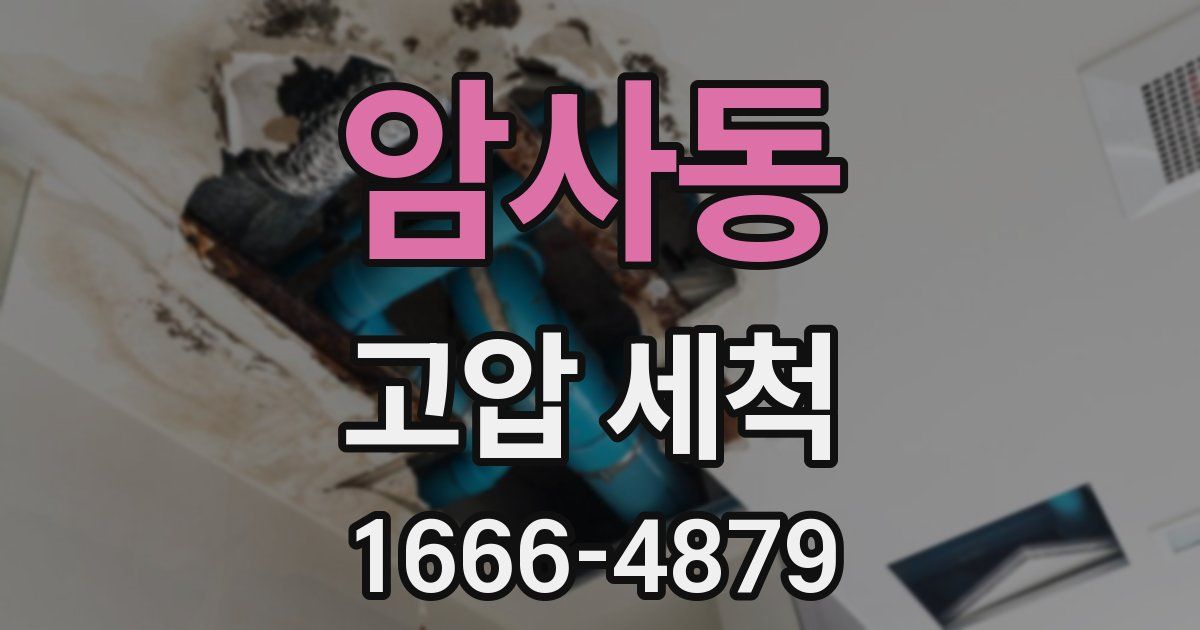 암사동 고압 세척