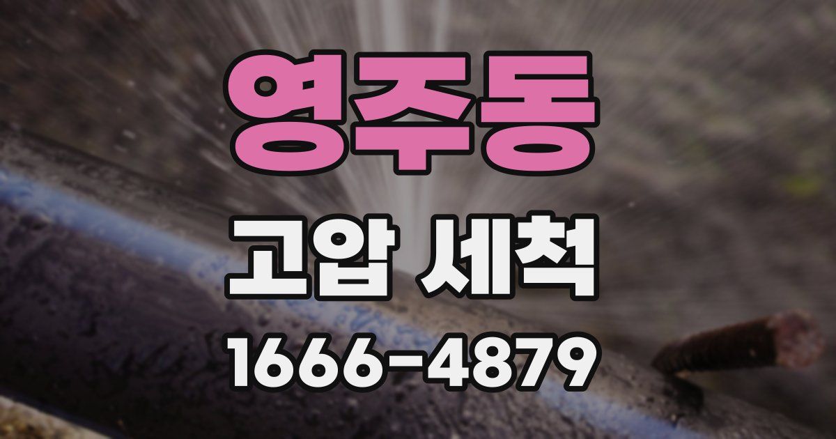 영주동 고압 세척