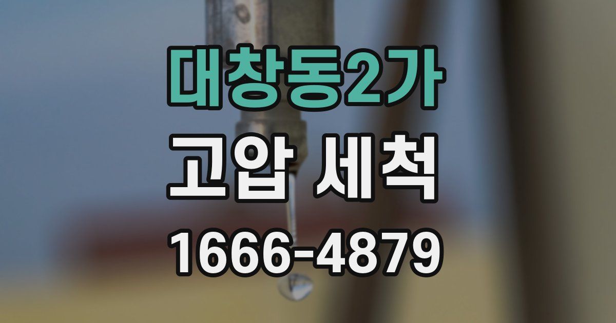 대창동2가 고압 세척