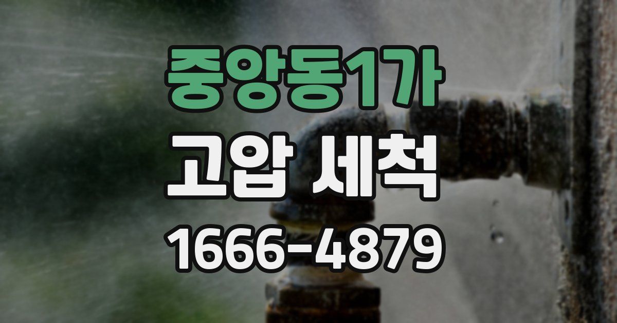 중앙동1가 고압 세척