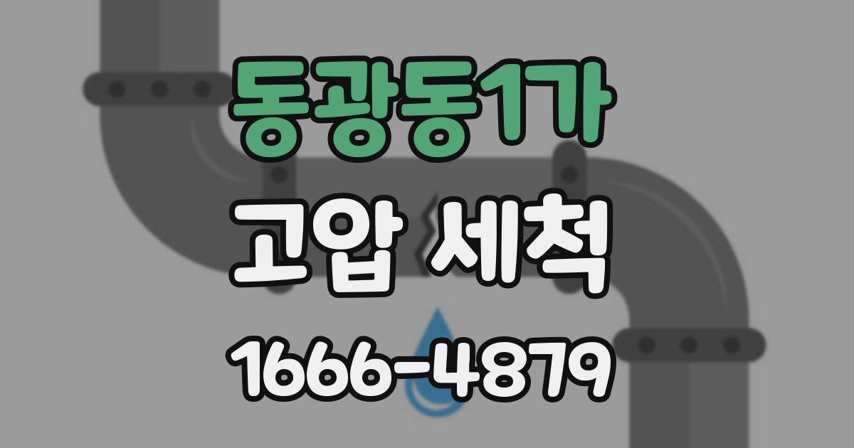 동광동1가 고압 세척