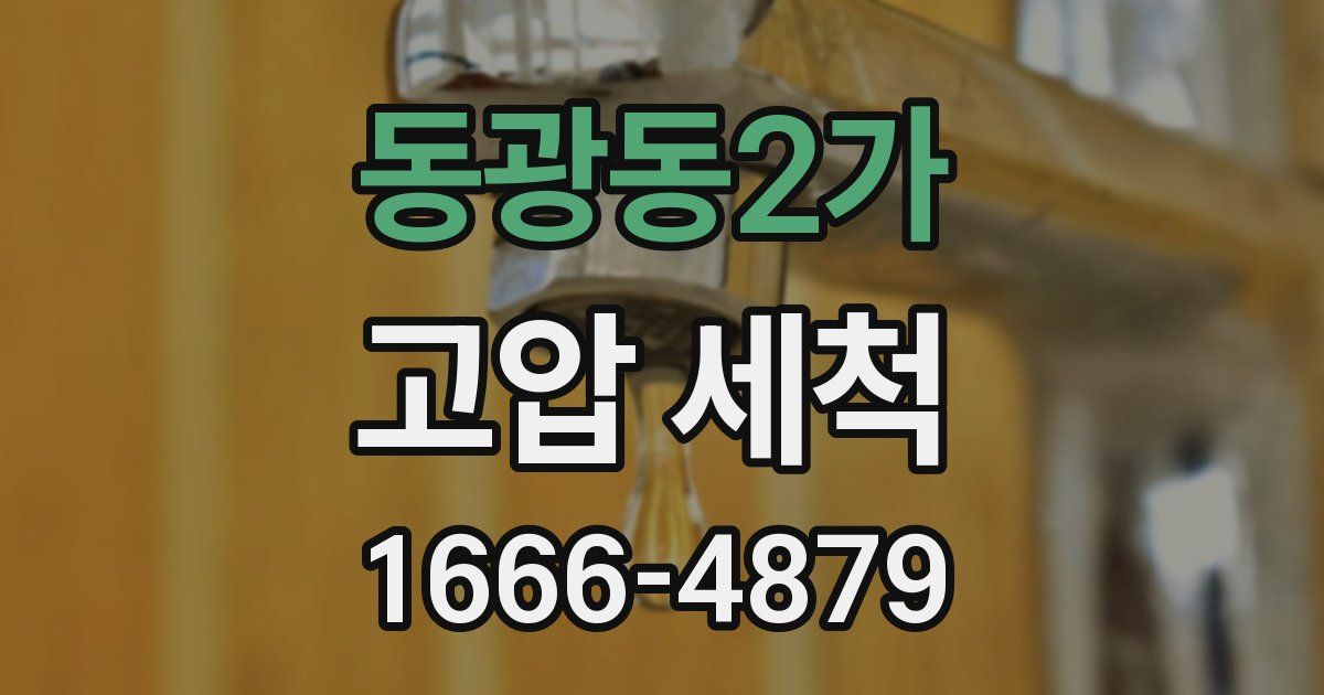 동광동2가 고압 세척