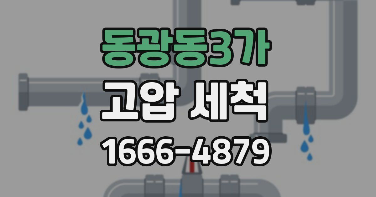 동광동3가 고압 세척