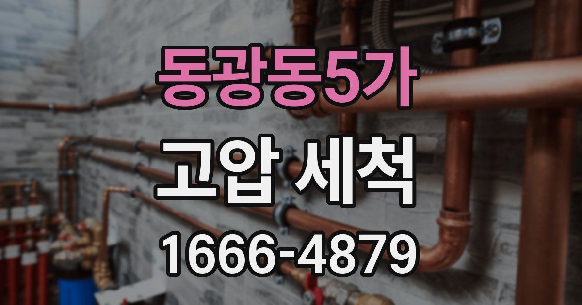 동광동5가 고압 세척