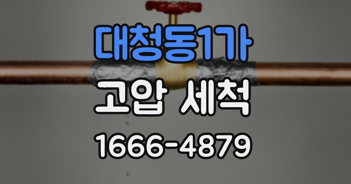 대청동1가 고압 세척