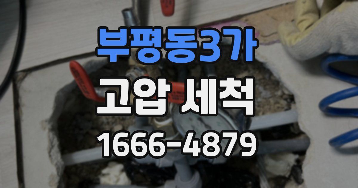부평동3가 고압 세척