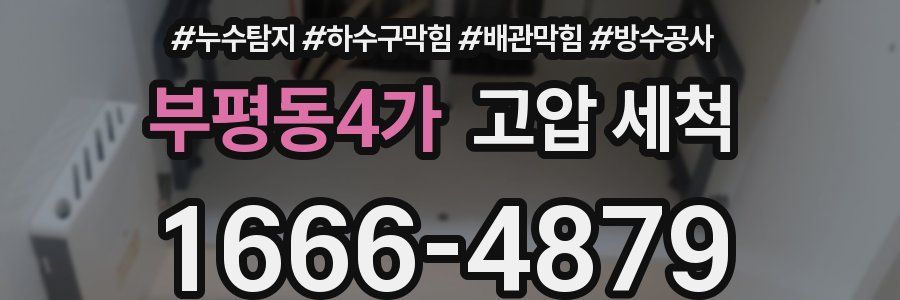 부평동4가 고압 세척