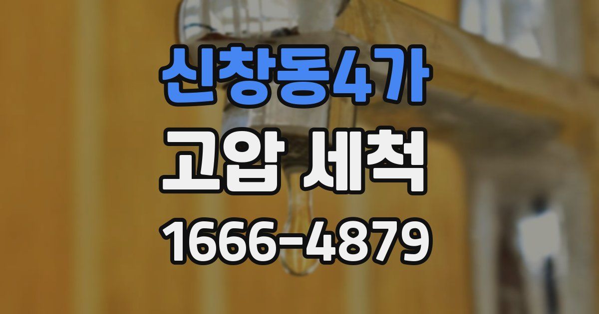 신창동4가 고압 세척
