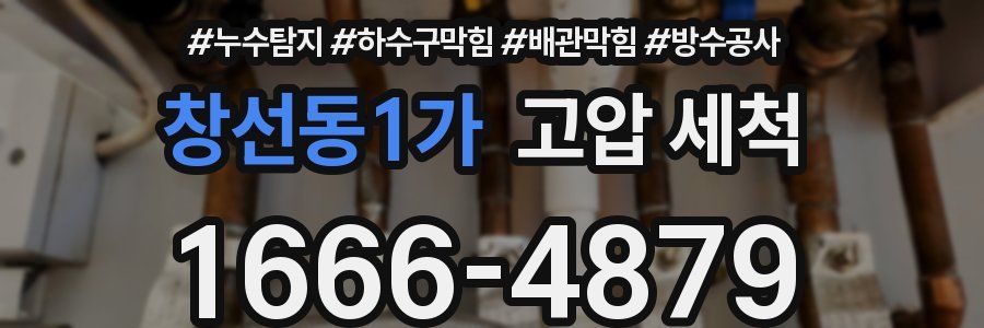 창선동1가 고압 세척