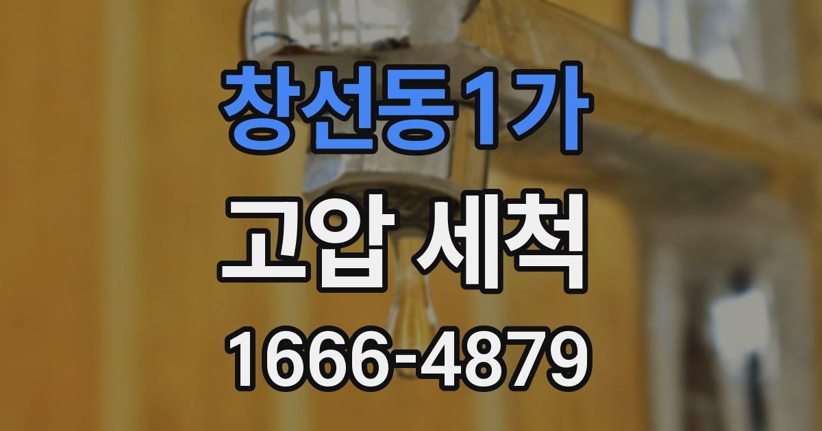 창선동1가 고압 세척
