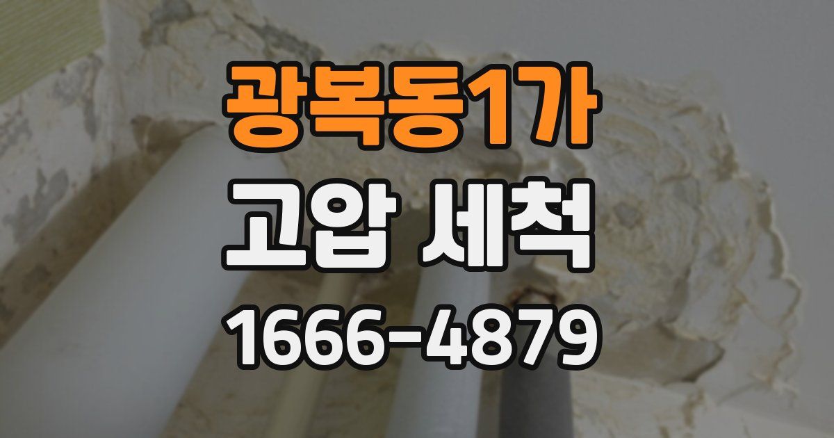 광복동1가 고압 세척