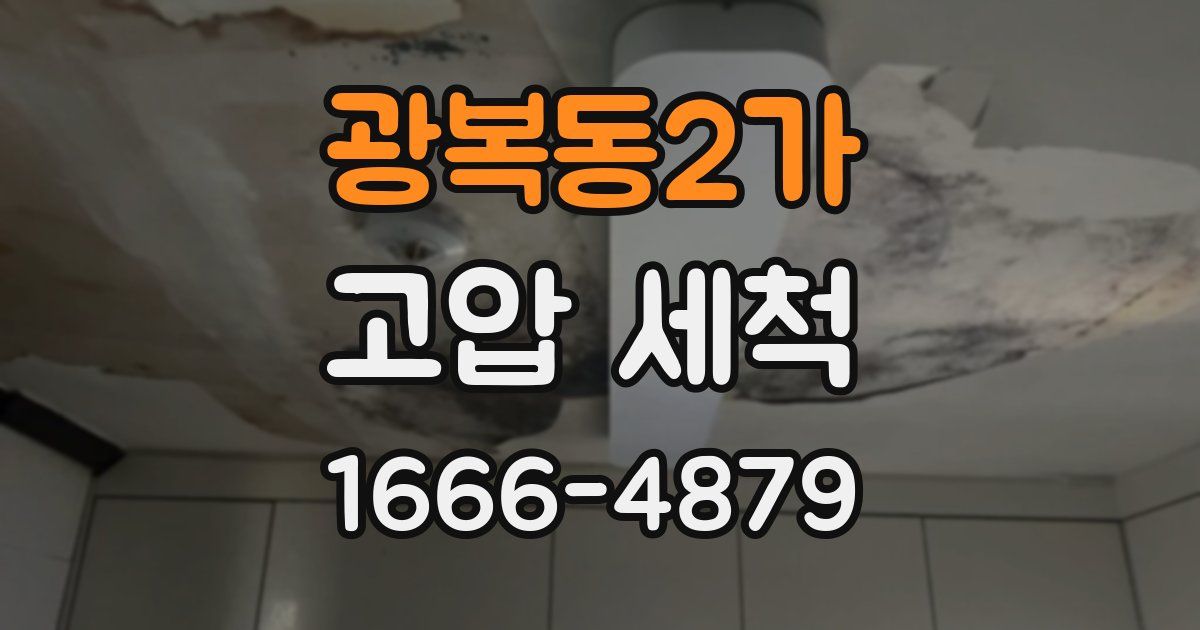 광복동2가 고압 세척