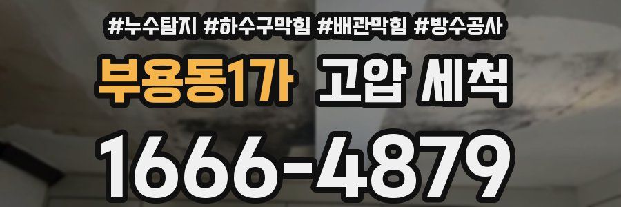 부용동1가 고압 세척