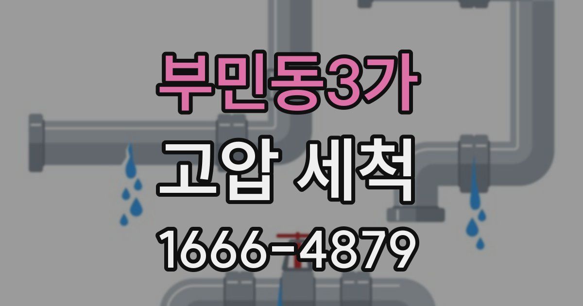 부민동3가 고압 세척