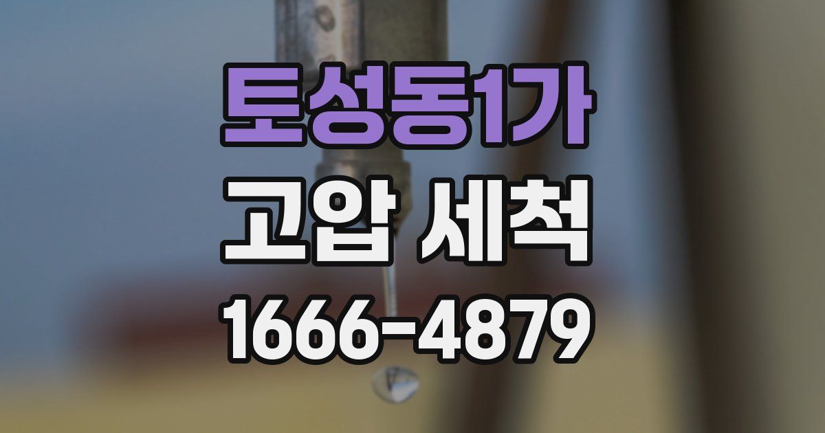 토성동1가 고압 세척