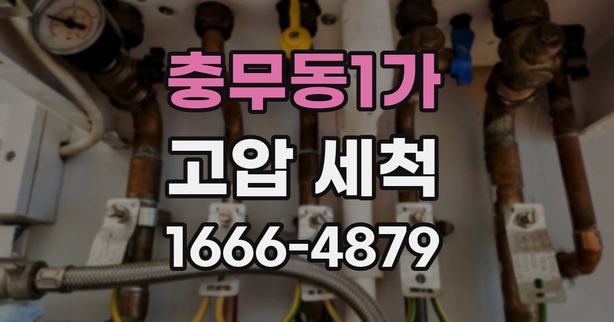 충무동1가 고압 세척