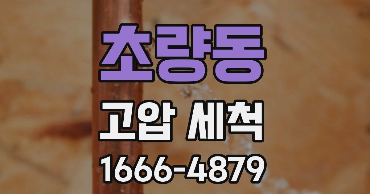 초량동 고압 세척
