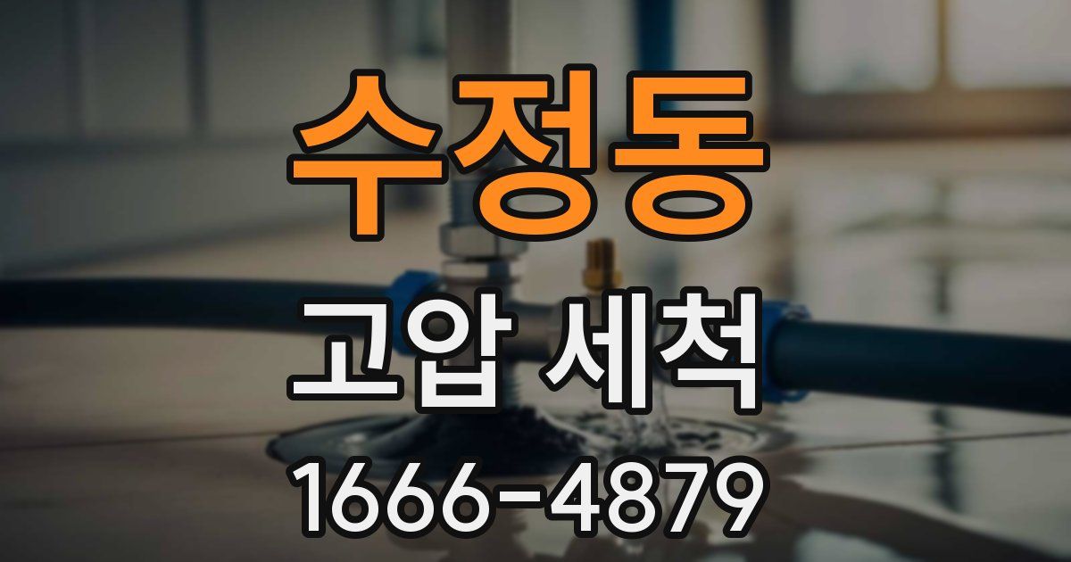 수정동 고압 세척