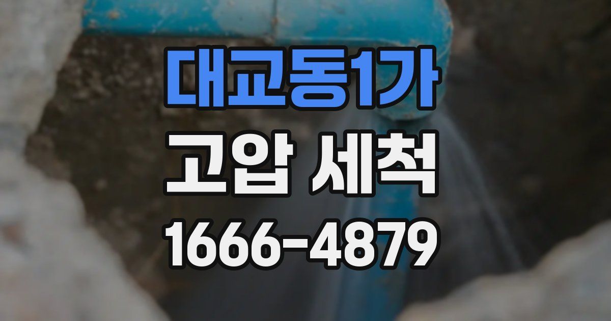 대교동1가 고압 세척