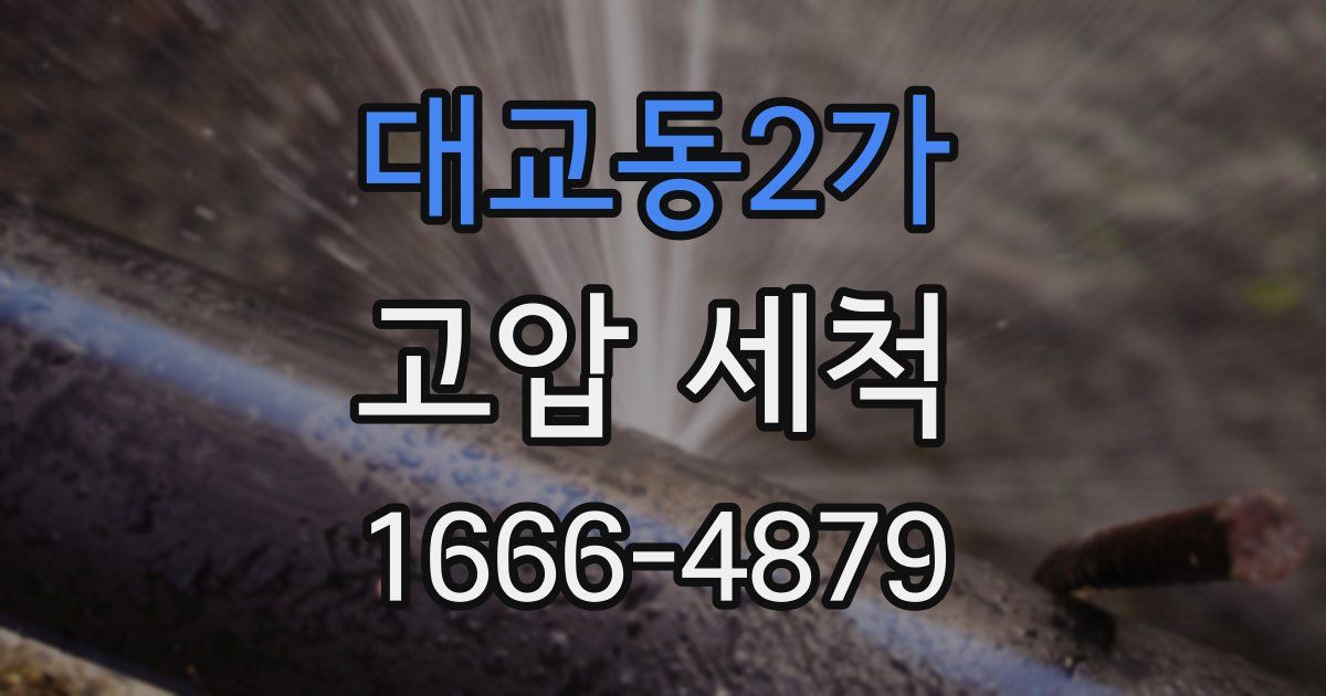 대교동2가 고압 세척
