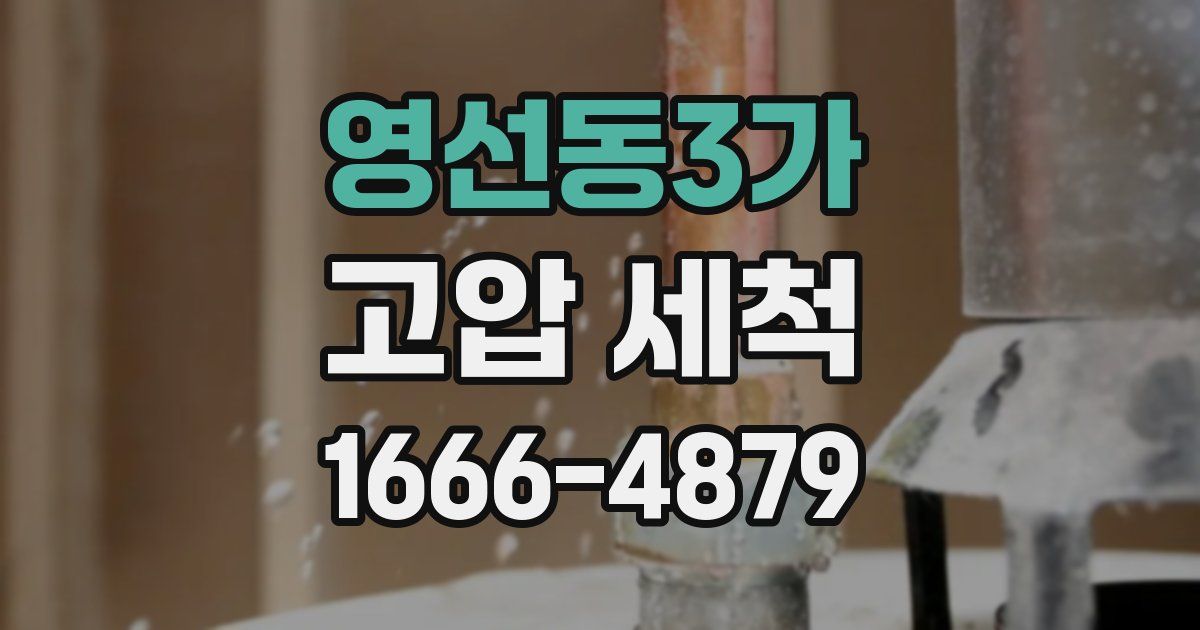 영선동3가 고압 세척