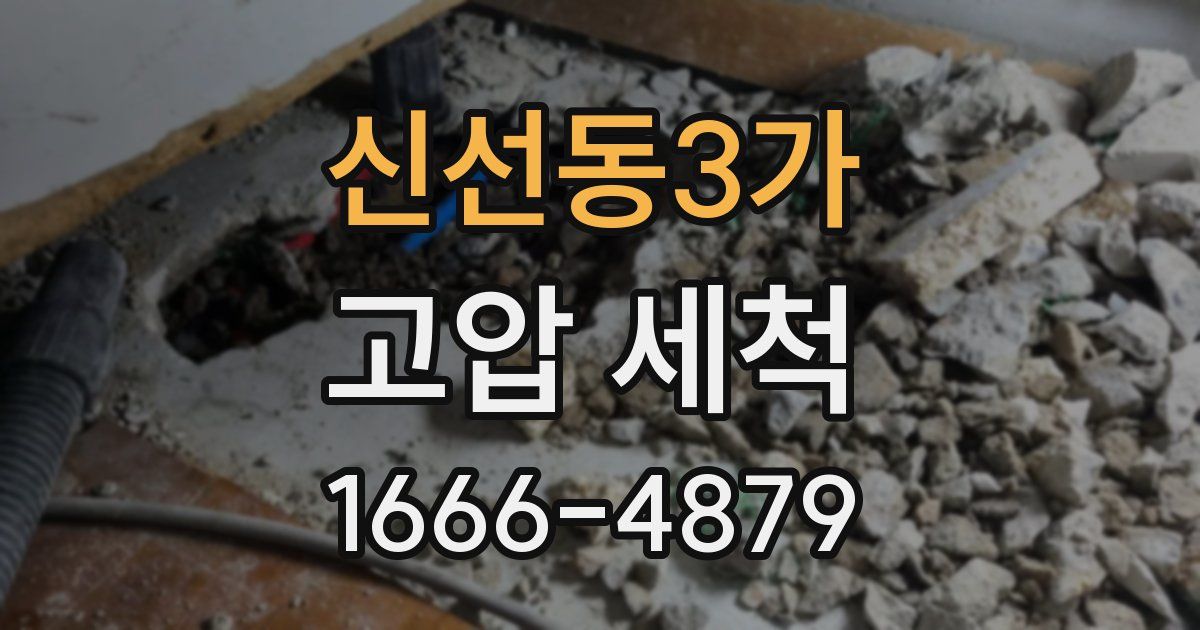 신선동3가 고압 세척