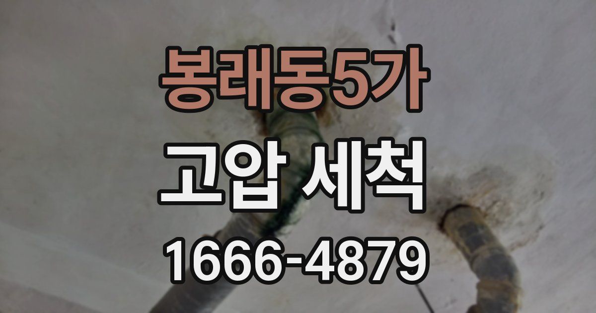 봉래동5가 고압 세척