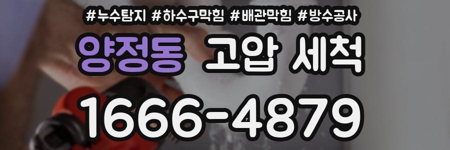 양정동 고압 세척