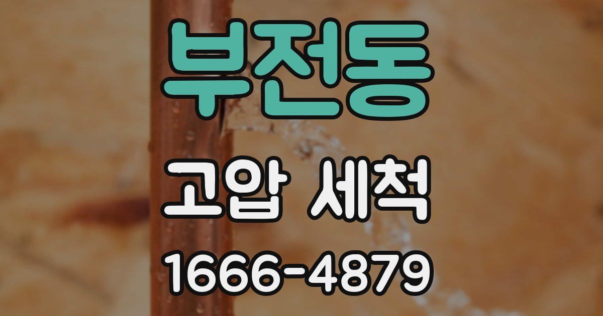 부전동 고압 세척