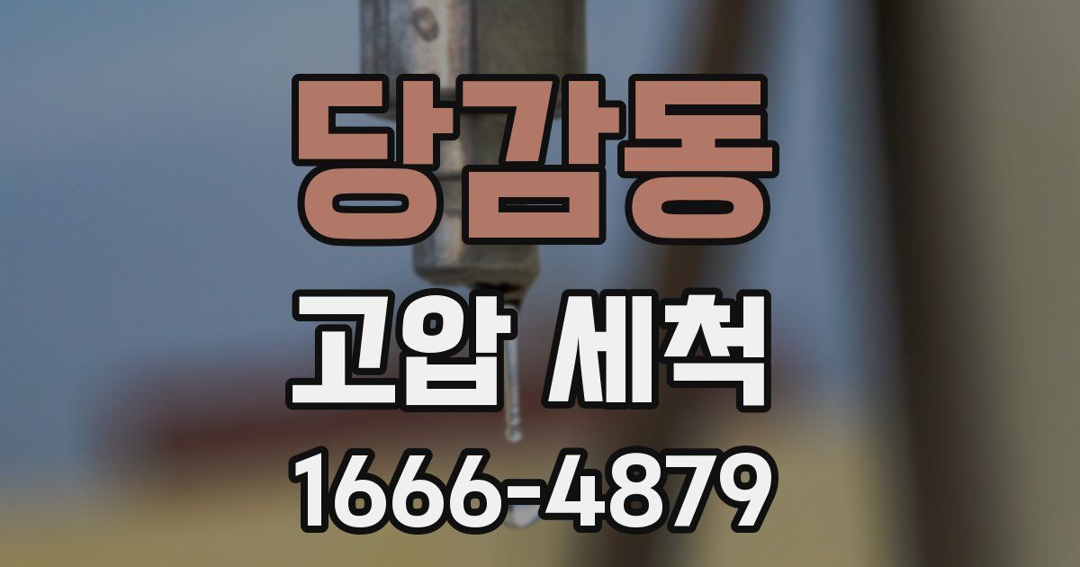 당감동 고압 세척