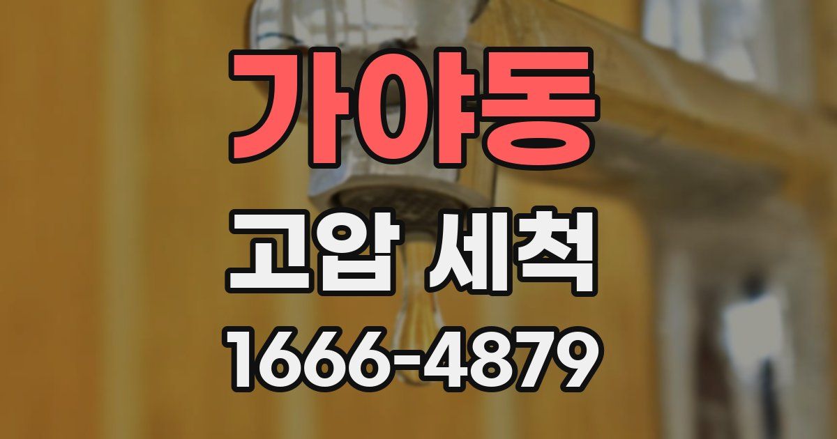 가야동 고압 세척