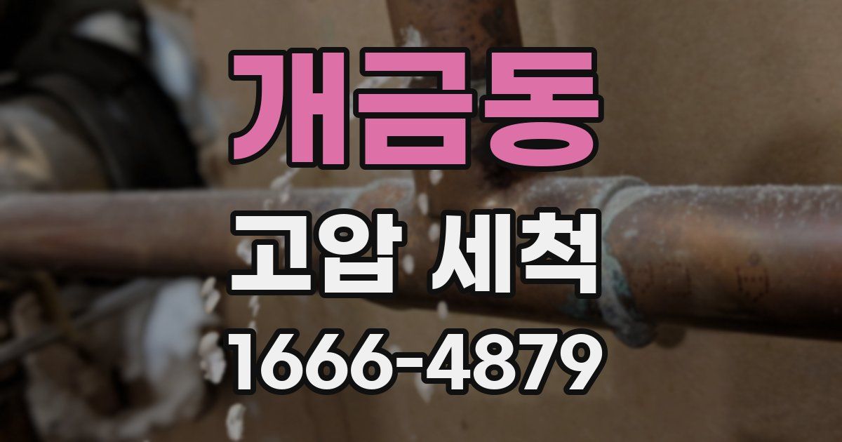 개금동 고압 세척