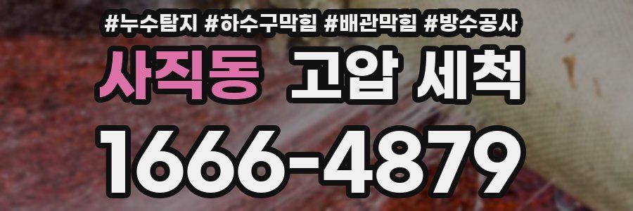 사직동 고압 세척