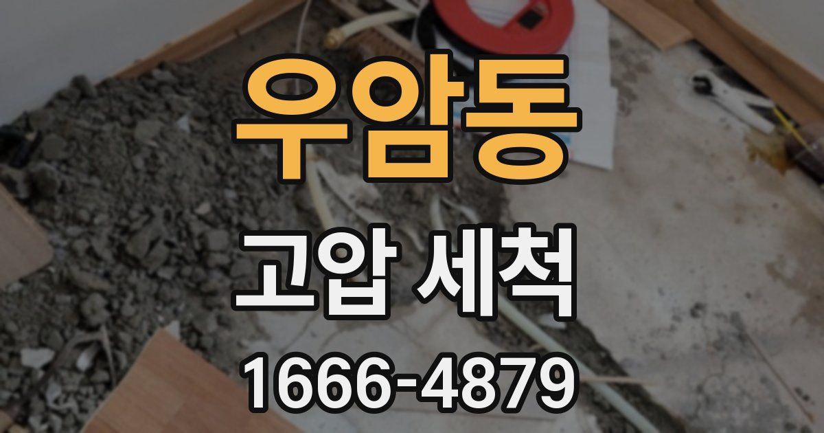 우암동 고압 세척