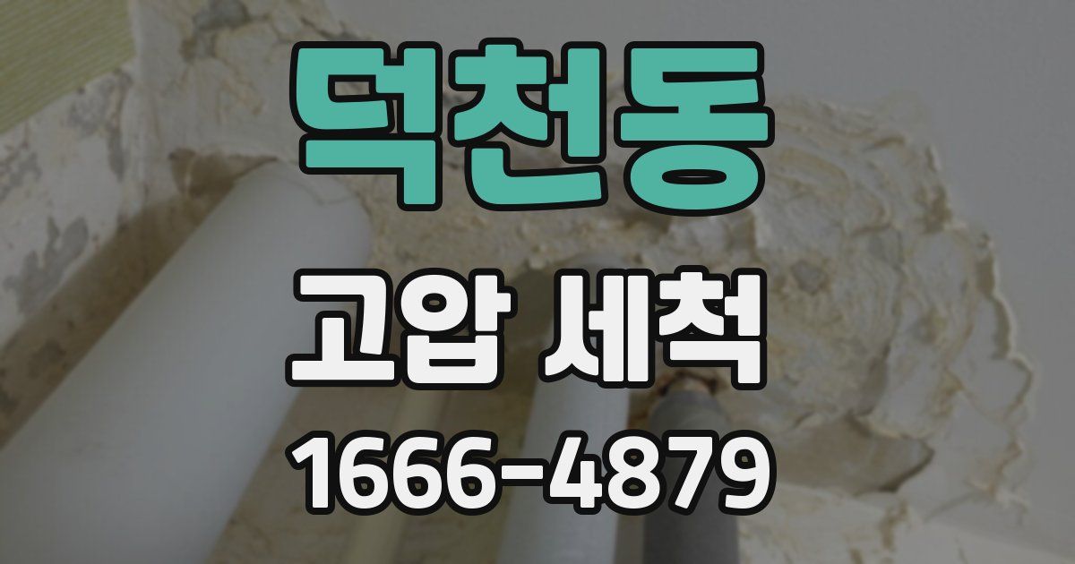 덕천동 고압 세척