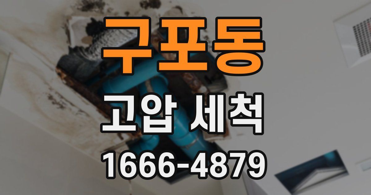 구포동 고압 세척