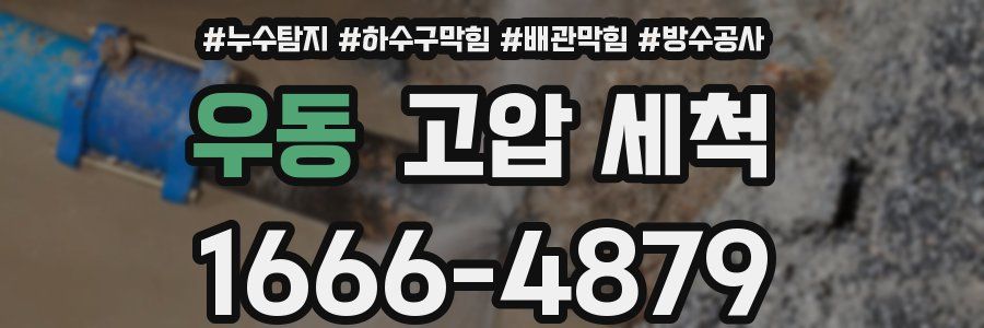 우동 고압 세척