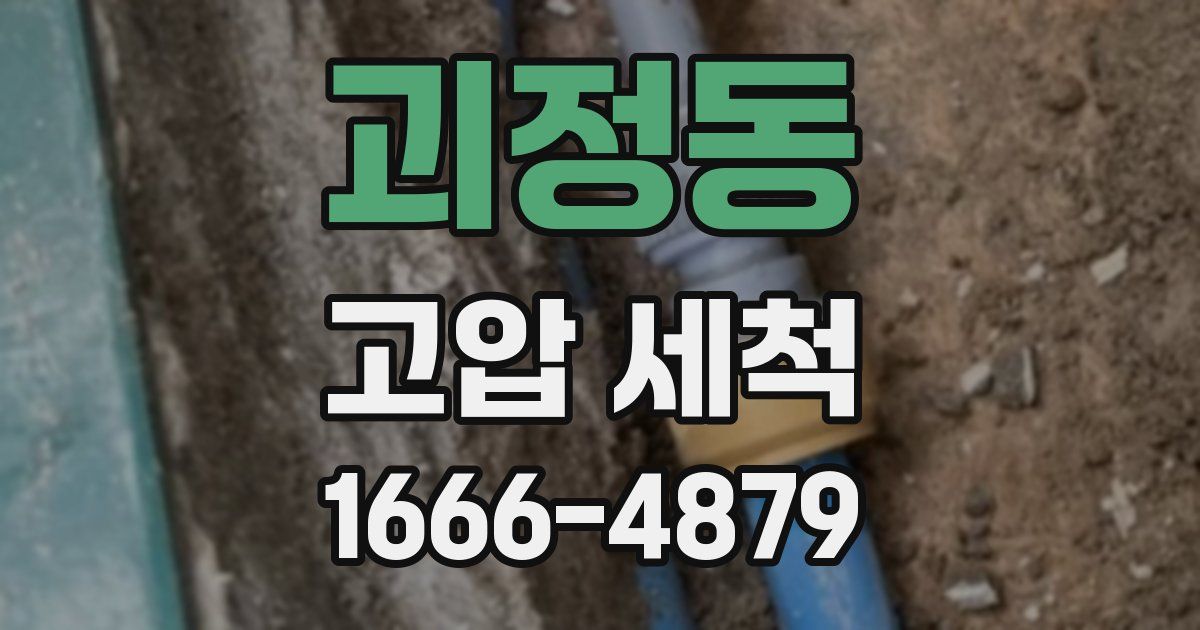 괴정동 고압 세척