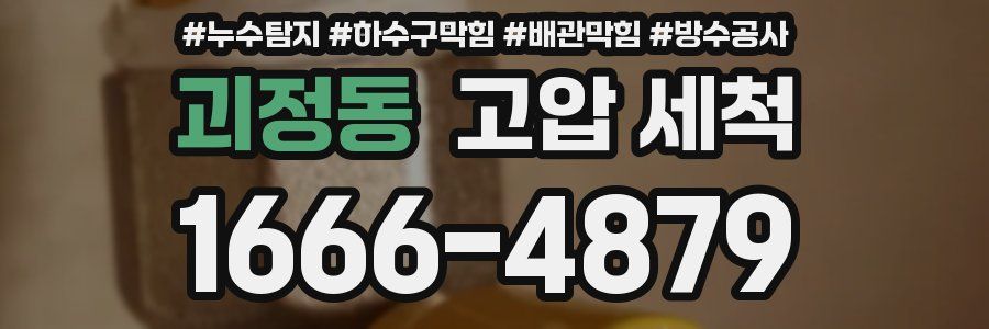괴정동 고압 세척