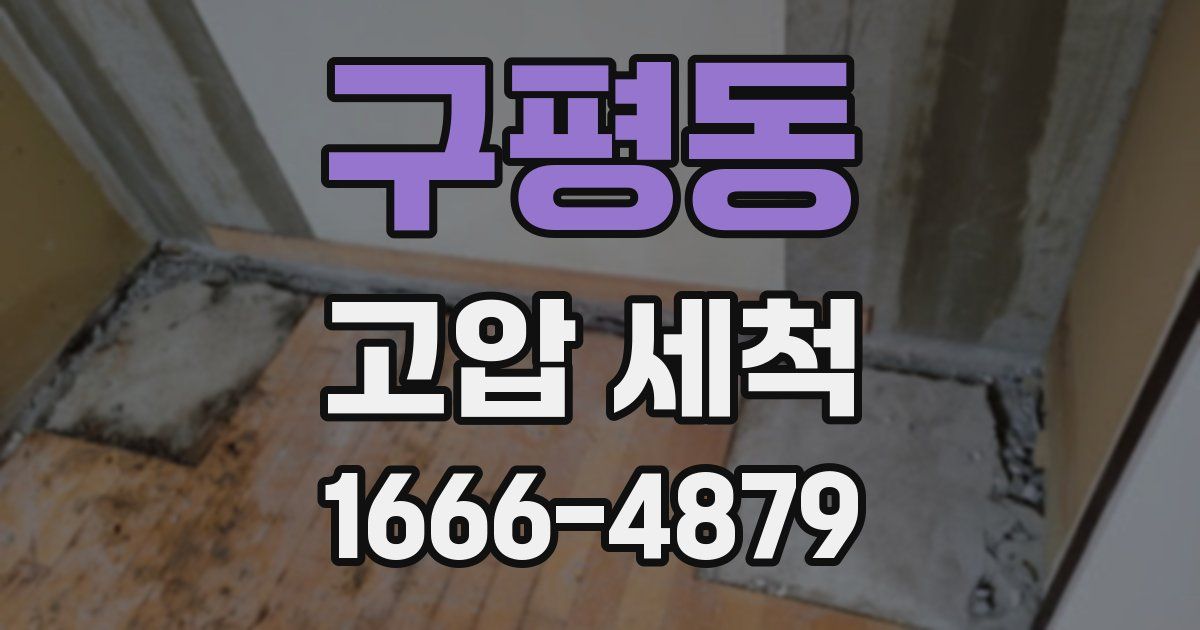 구평동 고압 세척