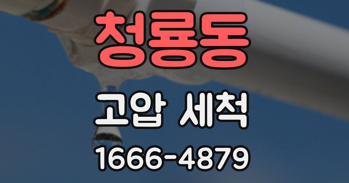 청룡동 고압 세척
