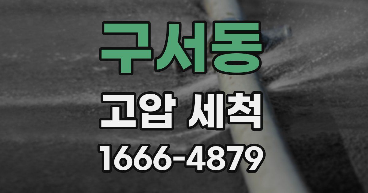 구서동 고압 세척